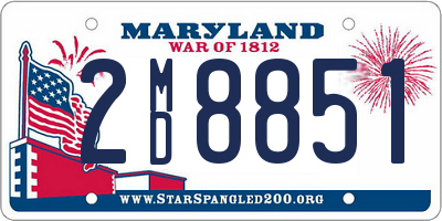 MD license plate 2MD8851