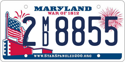 MD license plate 2MD8855