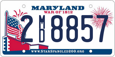 MD license plate 2MD8857