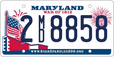 MD license plate 2MD8858