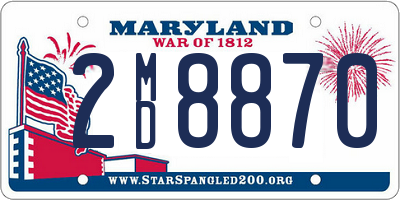 MD license plate 2MD8870