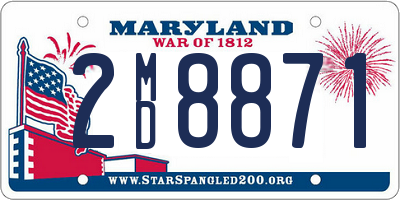 MD license plate 2MD8871