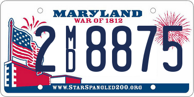 MD license plate 2MD8875