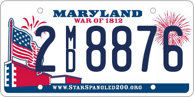 MD license plate 2MD8876