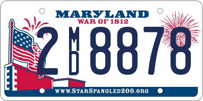 MD license plate 2MD8878