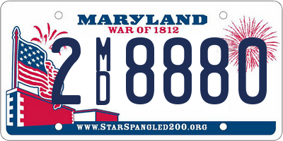 MD license plate 2MD8880