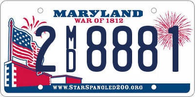 MD license plate 2MD8881