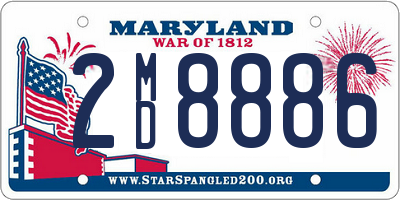 MD license plate 2MD8886