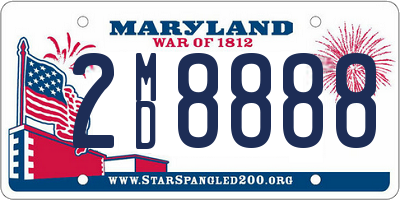 MD license plate 2MD8888