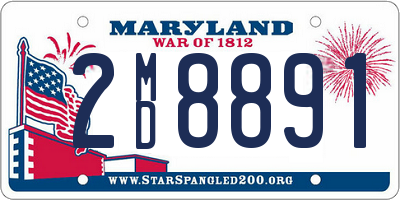 MD license plate 2MD8891