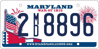 MD license plate 2MD8896