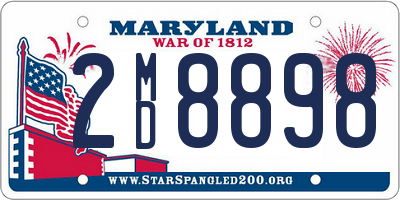 MD license plate 2MD8898