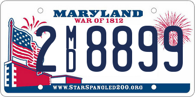 MD license plate 2MD8899