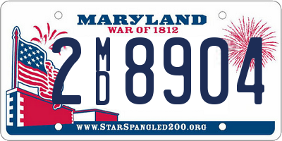 MD license plate 2MD8904