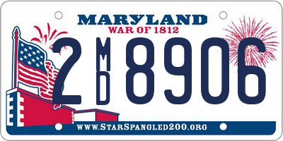 MD license plate 2MD8906