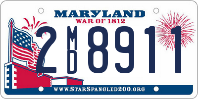 MD license plate 2MD8911