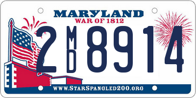 MD license plate 2MD8914