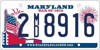 MD license plate 2MD8916