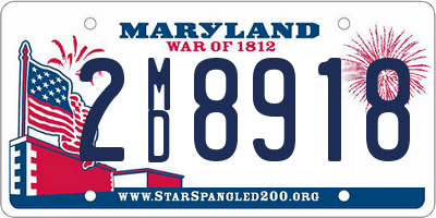 MD license plate 2MD8918