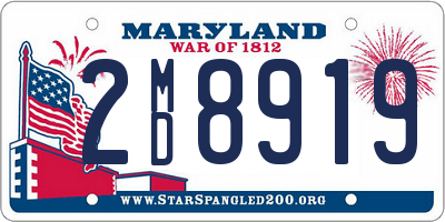 MD license plate 2MD8919