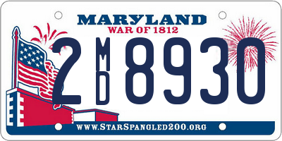 MD license plate 2MD8930