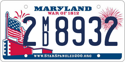 MD license plate 2MD8932