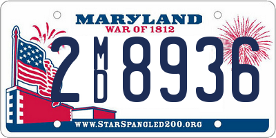 MD license plate 2MD8936