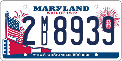 MD license plate 2MD8939