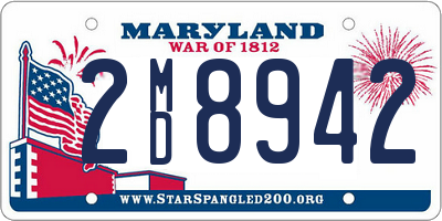 MD license plate 2MD8942