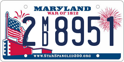 MD license plate 2MD8951