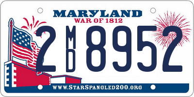 MD license plate 2MD8952