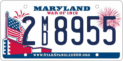 MD license plate 2MD8955