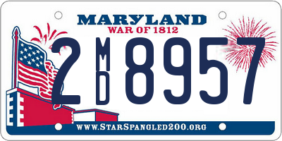 MD license plate 2MD8957