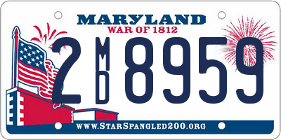 MD license plate 2MD8959