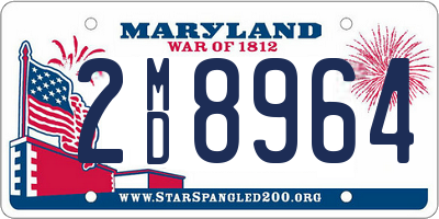 MD license plate 2MD8964