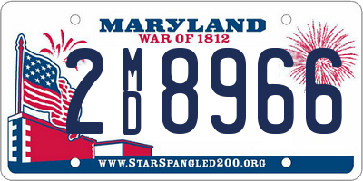 MD license plate 2MD8966