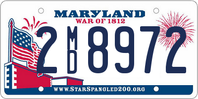 MD license plate 2MD8972