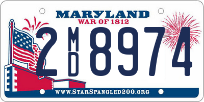 MD license plate 2MD8974