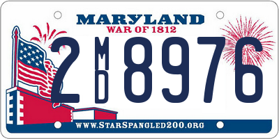 MD license plate 2MD8976