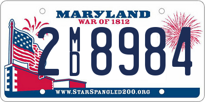 MD license plate 2MD8984