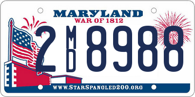 MD license plate 2MD8988