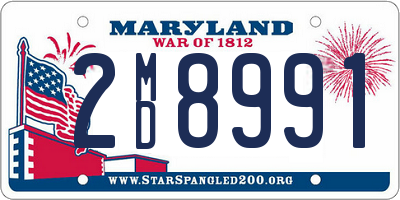 MD license plate 2MD8991