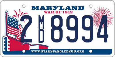 MD license plate 2MD8994