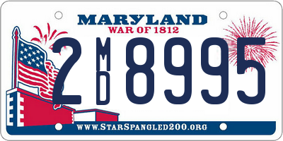 MD license plate 2MD8995