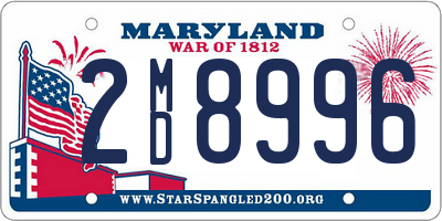 MD license plate 2MD8996