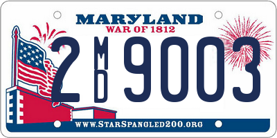 MD license plate 2MD9003