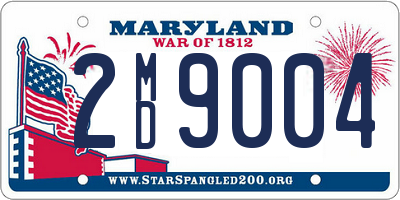 MD license plate 2MD9004