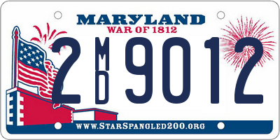 MD license plate 2MD9012