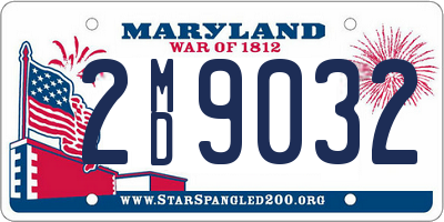 MD license plate 2MD9032