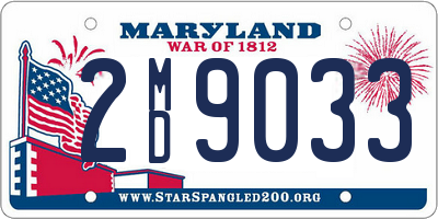 MD license plate 2MD9033